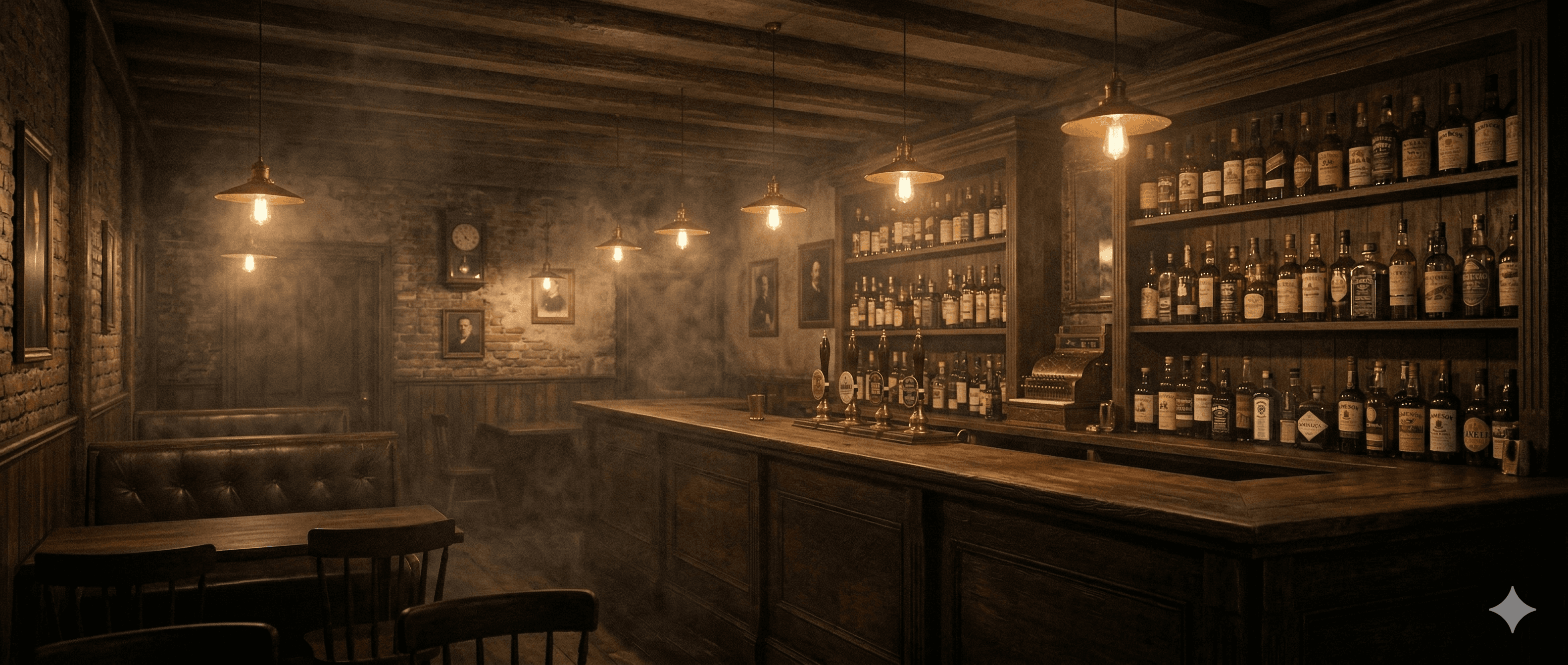 Garrison Pub 배경 – 1920년대 영국 펍 인테리어